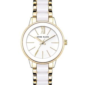 NEW White & Gold ANNE KLEIN WATCH with GIFT BOX